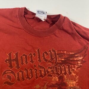 Harley-Davidson Mens Graphic T-Shirt Red Harley Haven South Carolina XL Beefy-T
